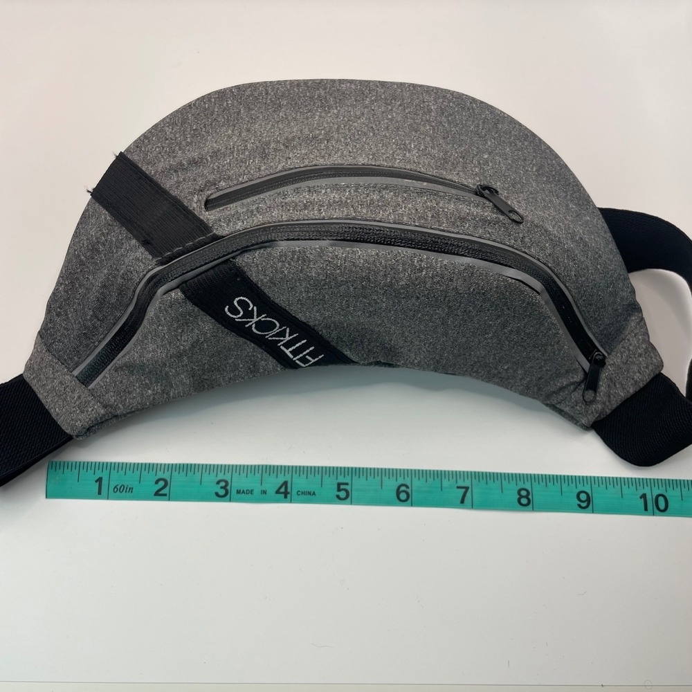 Fitkicks Fitpack Heathered Gray Waist Bag Running Belt Fanny Pack Adjustable - Picture 6 of 11